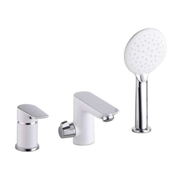 Смеситель на борт ванны IDDIS Cloud на 3 отверстия с керамическим дивертором (CLOSB30i07)